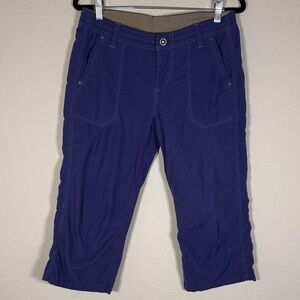 KÜHL Women's Kendra embroidered capri pants in purple size 10